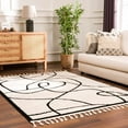 thumbnail image 4 of Hauteloom Deren Hallway, Kitchen Bohemian Shag Runner Rug - Soft Shaggy Farmhouse - High Plush Pile - White, Black, Cream, Light Beige, Bone - 2'7" x 7'3", 4 of 17
