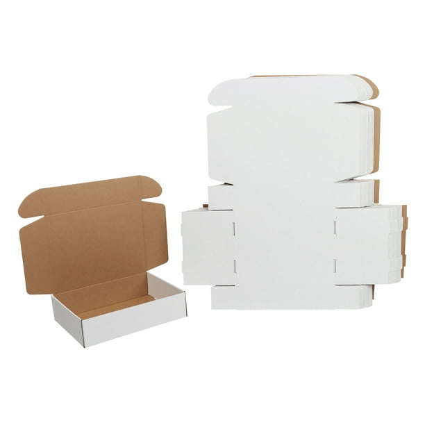 Lot45 White Shipping Boxes for Small Business - 20pk White Corrugated