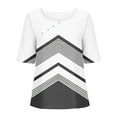 thumbnail image 4 of Womens Tunic Tops Dressy Casual 3/4 Sleeve Womens Blouses for Summer Long Sleeve T Shirts Loose Fit, 4 of 5