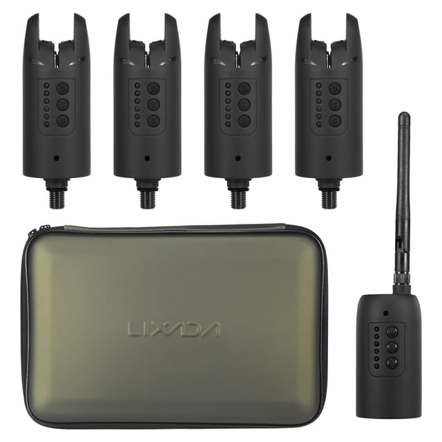 Alarma de mordedura de pesca Lixada Inalámbrico digital Alarma de pesca Set Pesca Bite Kit de alerta Lixada Alarma de mordedura de pesca
