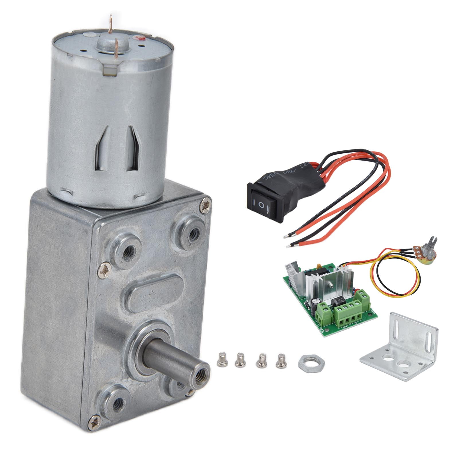 2 Pack 12V Low RPM DC Motor - 3 RPM High Torque, 4mm Shaft, Mini Worm Gear Motor For RC Cars & Displays