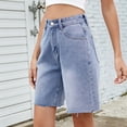 thumbnail image 5 of Women Jorts Baggy Jeans Jorts Outfits Shorts Hot Short Pants Streetwear Blue L, 5 of 10