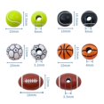 thumbnail image 4 of 100 Uds. Bolas deportivas baloncesto, tenis, voleibol, softbol, cuentas de fútbol, fútbol, 11 Afortunado Sencillez, 4 of 5