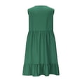 thumbnail image 5 of LOVZFMLL Dresses for Women 2025 Summer Sleeveless Tank Midi Sundress Casual Ruffle Hem Tiered Beach Vacation Clothes Army Green M, 5 of 6
