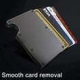 thumbnail image 5 of NKZNKZ Men's Metal Wallet Credit Card Holde Slim Card Holder Minimalist Slim Wallet RFID Blocking Minimalist Wallet Card Holder，Aluminum Metal Black, 5 of 9