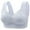 Blue, variant on Patlollav Womens Sexy Middle Aged and Elderly Comfortable Soft Thin Printed Underwear Plus Size Bras