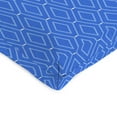 thumbnail image 2 of Jordan Manufacturing 43" x 21" Sniffen Delft Blue Diamond Rectangular Outdoor Chair Cushion with Ties and Hanger Loop, 2 of 9