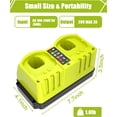 thumbnail image 3 of Batería de 18v y Charger, Paquete de 2 Reemplazo de 7.0Ah para Baterías Ryobi de 18v y Combo Charger de 2 Puertos P117 Compatible para Batería Ryobi ONE+ P100 P102 P103 P105 P107 P108 P118, 3 of 9