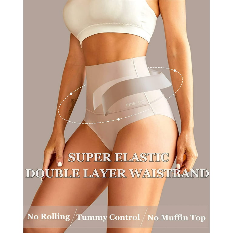 Fusipu High Waist Tummy Control Seamless Women Safety Pants Double
