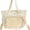 White, variant on SPEKSEE Ita Bag with Insert Canvas messenger bag Ita Tote Bag Clear Window for Pins Shoulder Bag