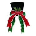 thumbnail image 1 of Gorro de Papá Noel, adorno navideño, decoración para la punta del de Navidad, lazo, decoración para familiares y amigos en Acción de Gracias, 1 of 7