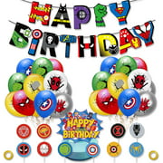 Super Hero Birthday Party Decorations, Super Hero Party supplies, Super Hero balloons, 38 pcs