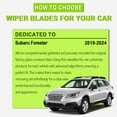 thumbnail image 3 of Windshield Wipers Replacement for Subaru Forester 2019-2024,OEM Quality Premium All-Season Front Rear Wiper Blades-26"+17"+14"(Pack of 3), 3 of 9