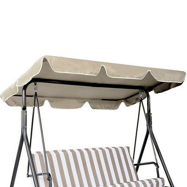 Cubierta protectora Macarena Toldo abatible para columpio de jardín impermeable Beige 164x114x15cm