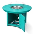 thumbnail image 4 of WestinTrends Helios 47" Modern Outdoor Patio Propane Gas Round Fire Pit Table (Rocks Not Included), Turquoise, 4 of 14