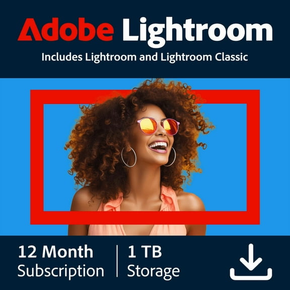 Lightroom, 1yr Subscription, 1 User, Multiple Platforms, 1 TB Storage (Digital Download)