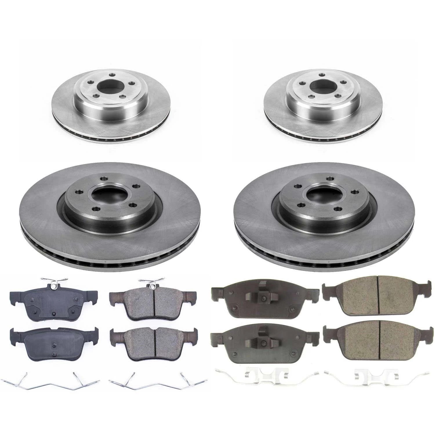 PowerStop Front and Rear Stock Replacement Brake Pad and Rotor Kit Fits: LINCOLN Select Models KOE8390