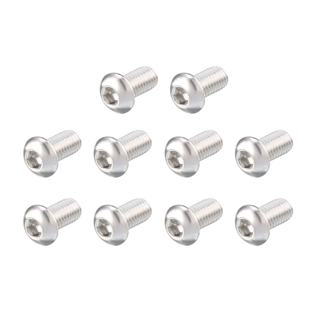 20 Pcs Tornillos de Cabeza Hexagonal de Acero Inoxidable M6 x 12mm con Rosca, Longitud de 15mm