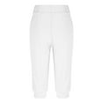 thumbnail image 3 of Chbgutlmr Joggers for Women Capri Elastic Waist Baggy Sports Gym Pants Fitting Workout Cropped Trousers, 3 of 6