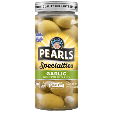Pearls® Specialties™ Garlic Stuffed Queen Olives 7 oz. Jar