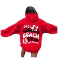 thumbnail image 1 of Chandail à Capuche Graphique à Lettres pour Femmes, Chandail à Manches Longues, Manteau à Col Rabattu, Tunique Longue, Chandail à Capuche, Veste d'Hiver, 1 of 6