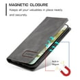 thumbnail image 2 of Men's Case for iPhone 11 Wallet with Card Holder [RFID Blocking],iPhone 11 Luxury Retro High Quality Leather Magnetic Flip Kickstand Shockproof Business Style Case,Grey, 2 of 10