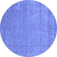 thumbnail image 1 of Ahgly Company Indoor Round Abstract Blue Contemporary Area Rugs, 5' Round, 1 of 4