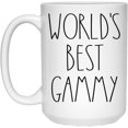 thumbnail image 1 of World's Best Gammy Mug, Gammy Rae Dunn Style Coffee Cup, Personalized Mug (Front & Back), The Best Gammy Ever Coffee Mug, Gammy Birthday Mug For Gammy Coffee Mug 15oz, 1 of 1