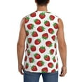 thumbnail image 4 of Uemuo Hand Drawn Strawberry Pattern Men's Sleeveless T-Shirt,Muscle Athletic Tank Top, Moisture-wicking Quick-dry Breathable Classic Tee Top for Gym Run Outdoor Sports-3X-Large, 4 of 8