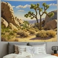 thumbnail image 2 of Shiartex Desert Tapestry Joshua Tree Landscape National Park Odd Trees Tapestry Rocky Mountains Blue Sky Natural Scenery Tapestries Wall Hanging for Bedroom Living Room Dorm Home Décor Painting, 2 of 6