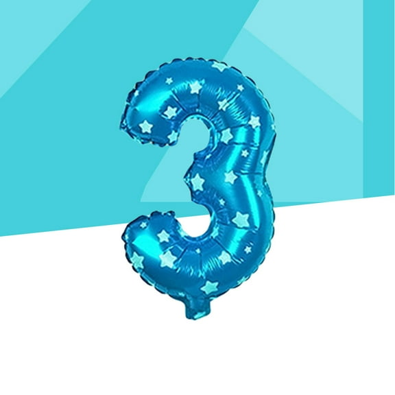 WHAMVOX Blue Aluminium Foil Number Balloons for Party Decoration Adds Festive Atmosphere 32 Inch