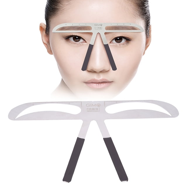 Plantilla para dar forma a las cejas, regla permanente para cejas, regla para cejas con diseño elevado