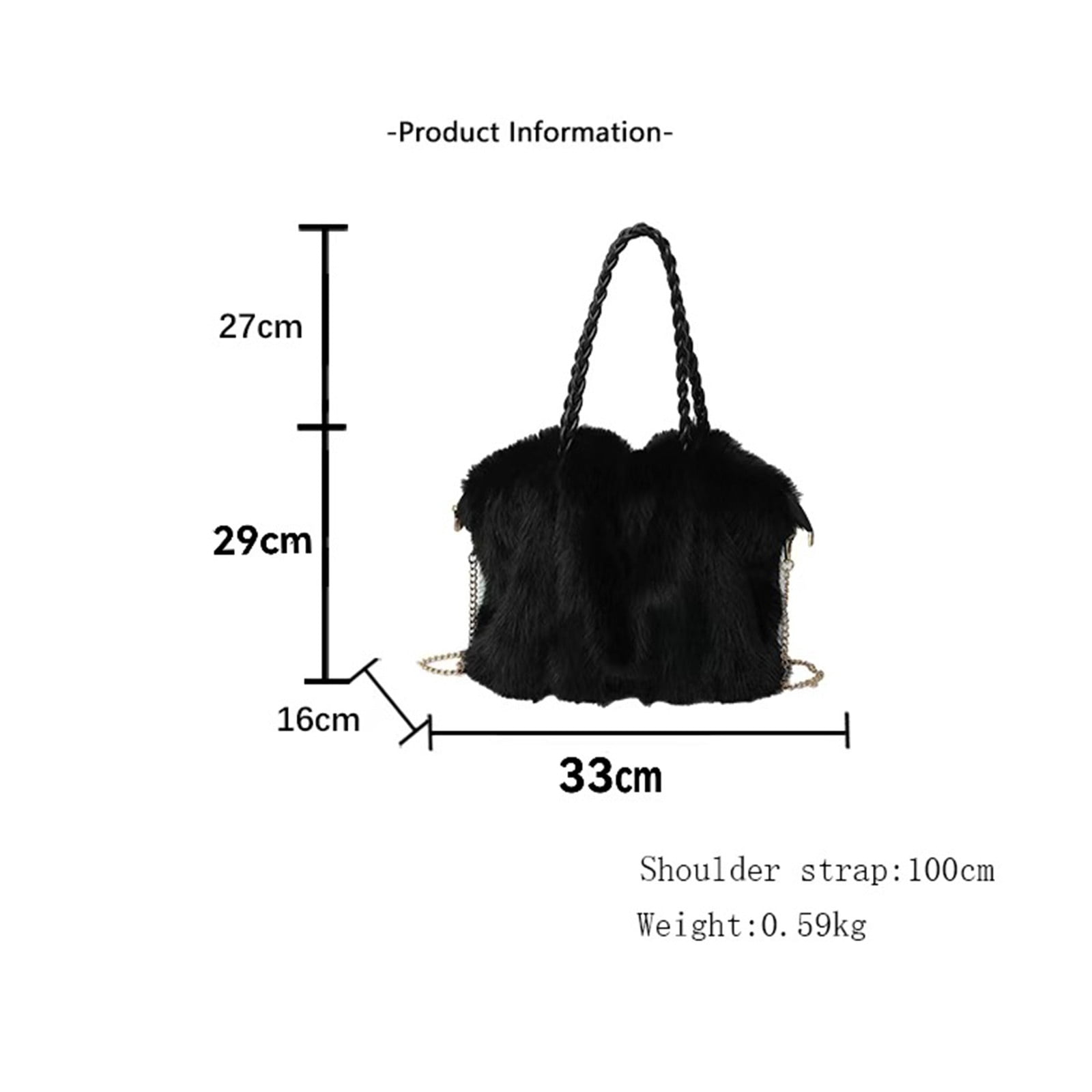 CHUMUD Furry Purse Winter Fluffy Bags for Women Fuzzy Tote Bag Handbags Faux Fur Bag Fluffy Shoulder Crossbody Bag