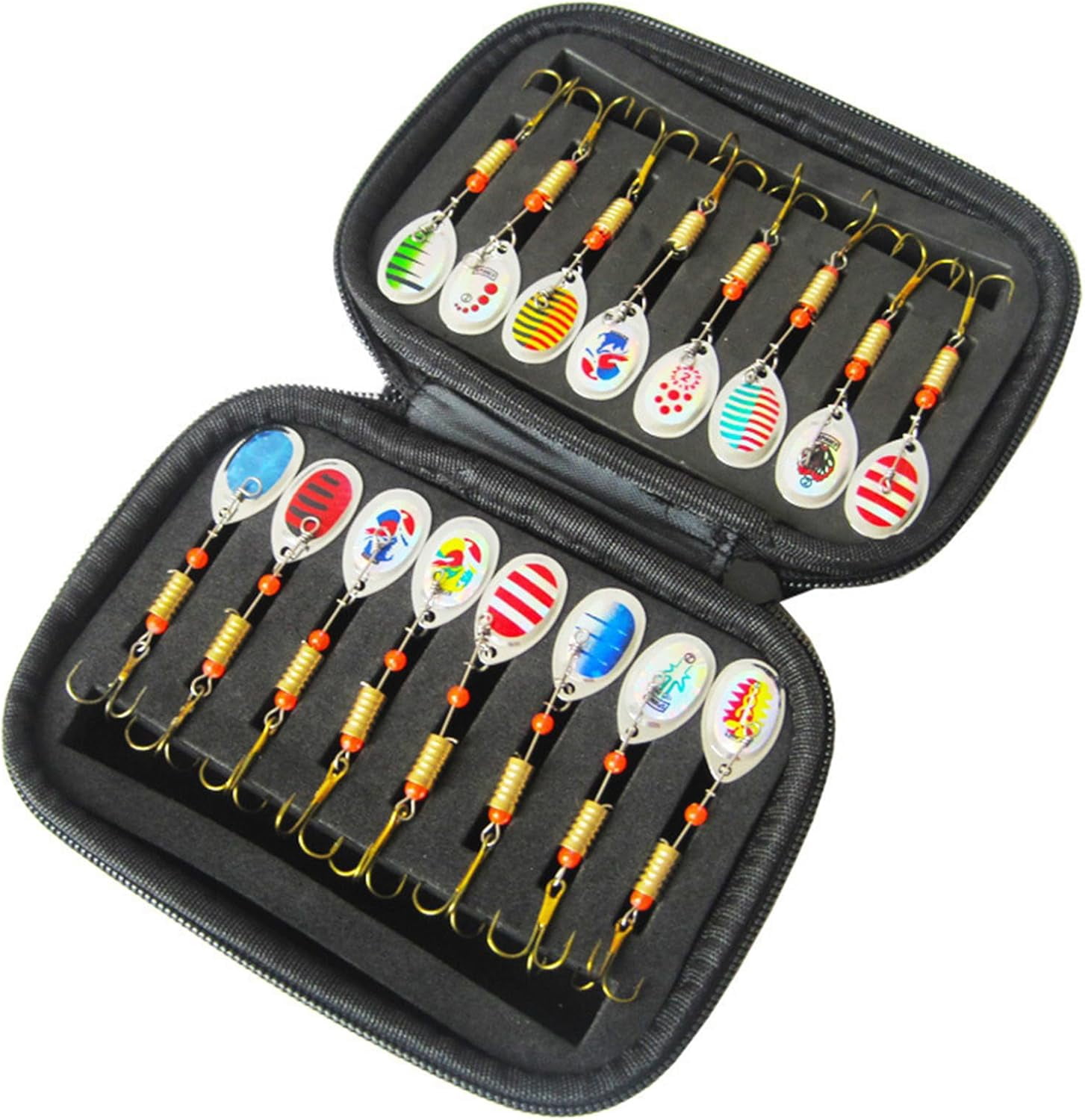 Fishing Lures Spinner Baits Kit Metal Trout Freshwater Saltwater