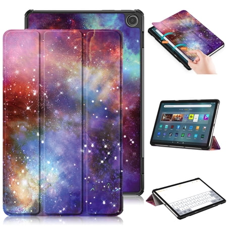 Cowithday for Amazon Fire Max 11 Tablet Case 11.0 inch Released 2023, Drop Protection Scratch Resistant Painted Auto Sleep/Wake Thin Light Hard PC Back Case Cover for Fire Max 11 2023, Galaxy