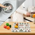 thumbnail image 3 of Yayeee Dish Drying Mat for Kitchen Counter 18" x 24" Microfiber Super Absorbent Coffee Decorative Pad, Green Nordic Christmas House, 3 of 9