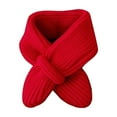 thumbnail image 3 of Ahabrexf Children's Solid Color Knitted Winter Versatile Cute Small Scarf Scarf Scarf, 3 of 4
