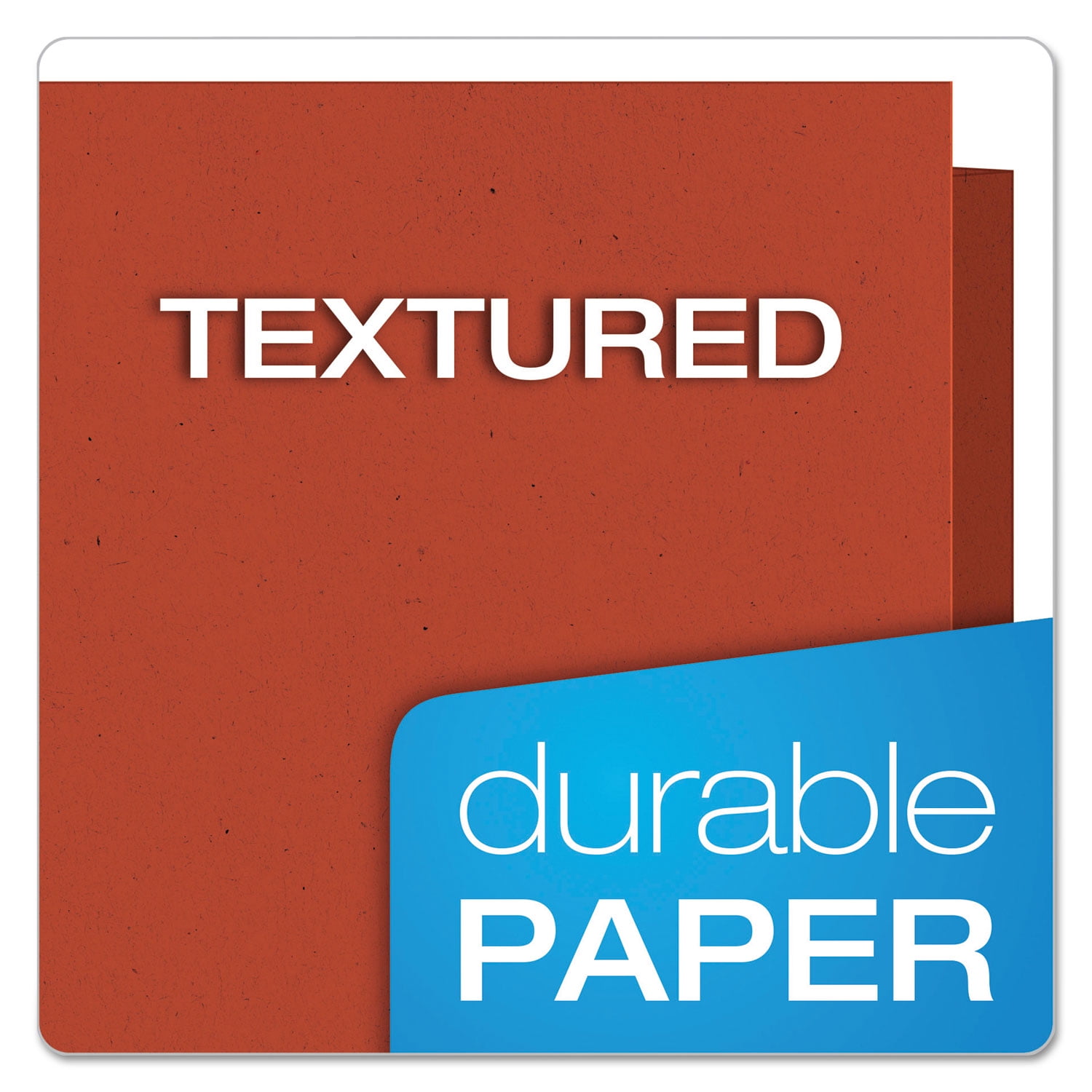 Earthwise by Oxford 100% Recycled Paper Twin-Pocket Portfolio, 100-Sheet Capacity, 11 x 8.5, Red, 25/Box
