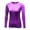 Purple, variant on Women Long Sleeve Velvet Compression Quick Dry Sports Running Athletic T-shirts Tops