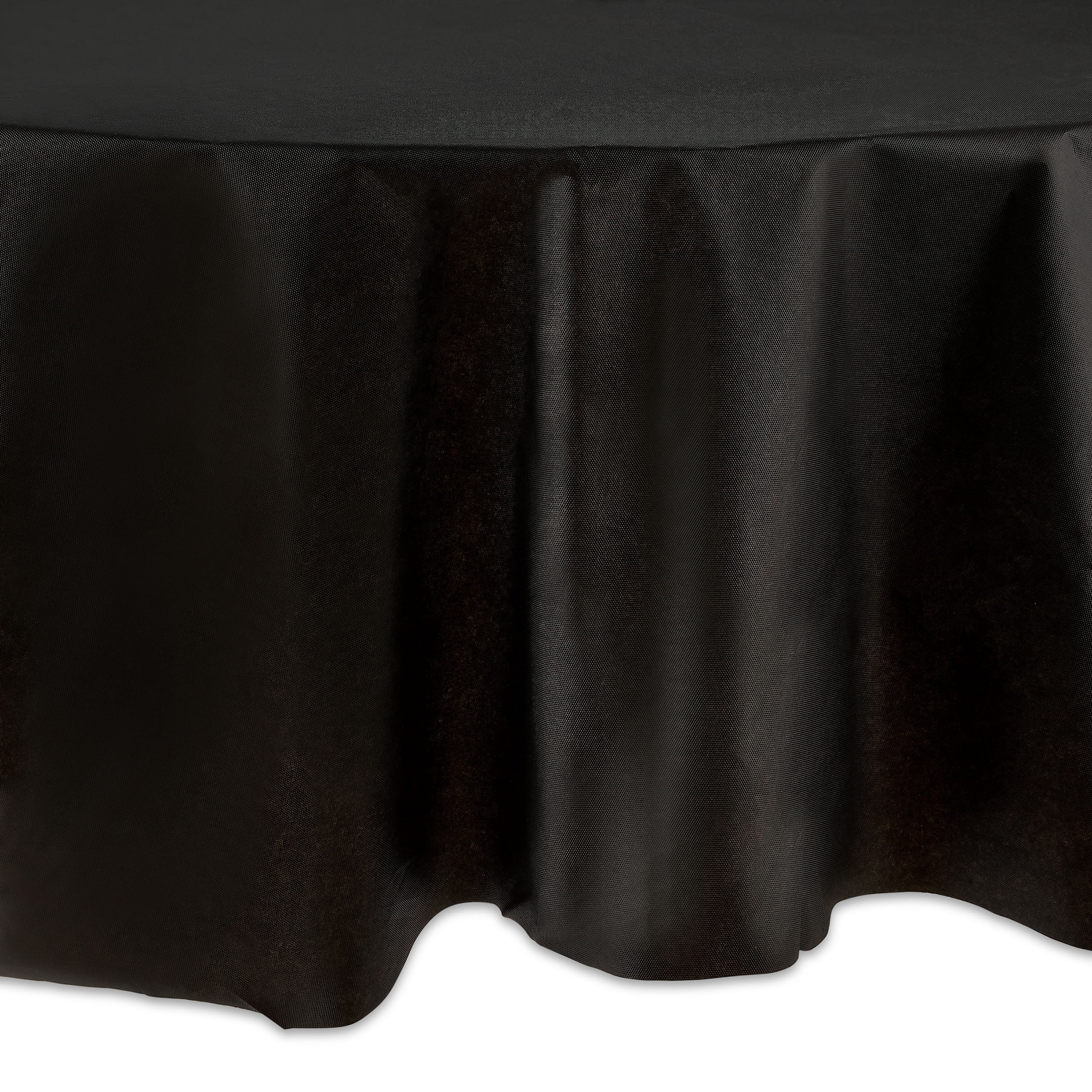 1CT 84IN Black Round Plastic Table Cover by Way To Celebrate