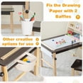 thumbnail image 4 of YYAo Table & Chair Set, Children Play Room Set,Kids Art Table and Chairs Set with Paper Roll and Storage Bins-Coffee, 4 of 8