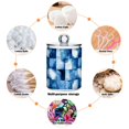 thumbnail image 6 of Yayeee 2 Pack Qtip Holder Dispenser for Bathroom with Lid Cotton Swab Canister, Blue Pattern, 6 of 6