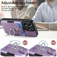 thumbnail image 5 of SaniMore Compatible with iPhone 12 Pro Case, Wallet Stand Elastic Credit Card Slot Magnetic Car Mount Ring Holder Premium PU Leather Protection Cover for iPhone 12 Pro 6.1-inch, Purple, 5 of 9