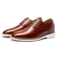 thumbnail image 3 of CMR CHAMARIPA Elevator Dress Shoes To Make Men Taller - Brown Cowhide Derby Men Shoes 7CM / 2.76 Inches, 3 of 5