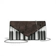 thumbnail image 7 of TSOVTHRID Piano Music Note Print Women's Clutch Purses Ladies Clutch Handbags Lightweight Wedding Bag for Formal Wedding Party Cocktail Prom with Chain, Brown, 7 of 7