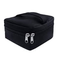 thumbnail image 1 of Bewildely Estuche de 16 botellas de aceite esencial, caja de terciopelo para Perfume, soporte de transporte para botellas de viaje, bolsa Almacenamiento y organización del hogar Negro, 1 of 6