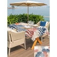 thumbnail image 4 of Outdoor Tablecloth with Umbrella Hole & Zipper, Red Blue Yellow Palm Leaves Rectangle Tablecloth 52x70 Inch, Summer Botanical Tropical Leaf Patio Table Cover Waterproof Table Cloth for Picnic/Party, 4 of 7