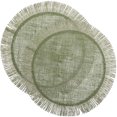 thumbnail image 1 of SHISUYAN 2Pcs Cutlery Mat Round Placemat Woven Style Placemat Dining Table Coaster Place Mats, 1 of 8