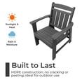 thumbnail image 3 of Innovaze HDPE Patio Dining Set for 6 Person, Poly Lumber Outdoor Chairs and Table with Umbrella Hole, All-Weather Heavy Duty Garden Furniture Set for Backyard, Porch, Lawn (7-piece, Gray), 3 of 9