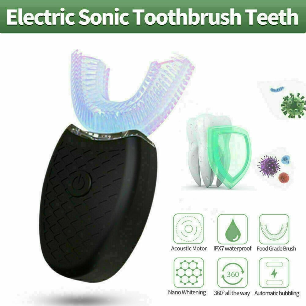 U Shaped Electric Toothbrush for Adults, Ultrasonic 360 Degree Brushing